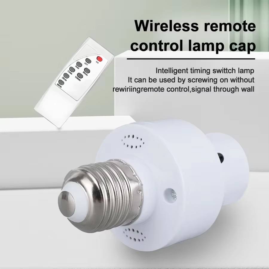 Support de lampe intelligent E27 avec télécommande infrarouge sans fil et minuterie, interrupteur pour maison 🇧🇯